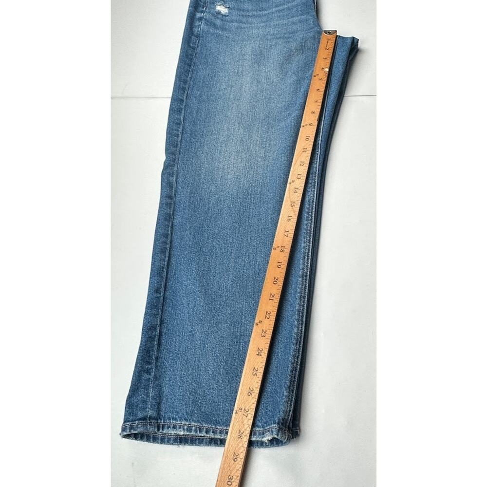 American Eagle Jeans Womens 14 Short Blue Super High Rise Baggy Straight - Picture 12 of 13